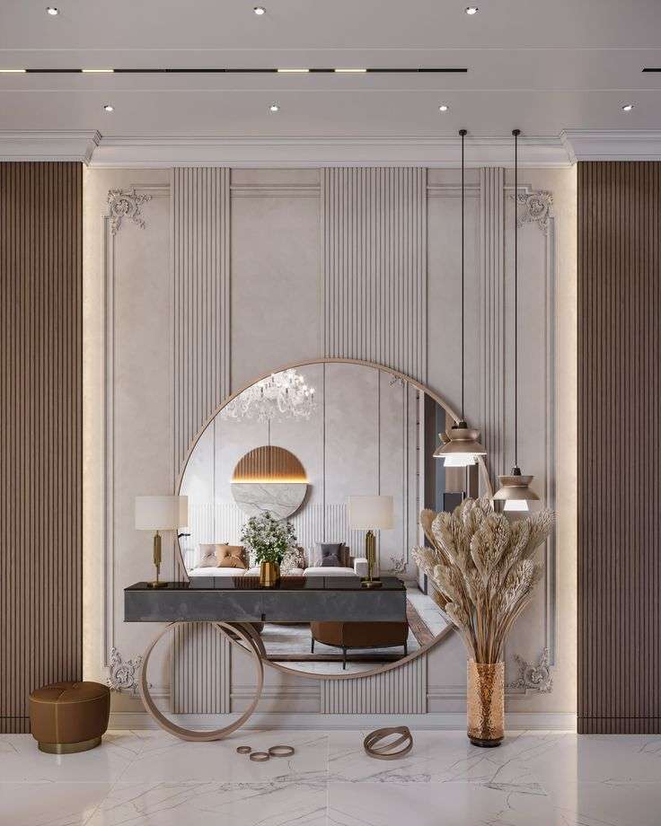 home luxury foyer design with pop