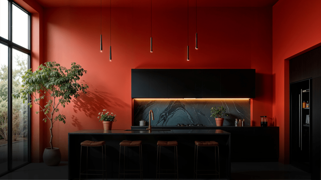 dark kitchen design