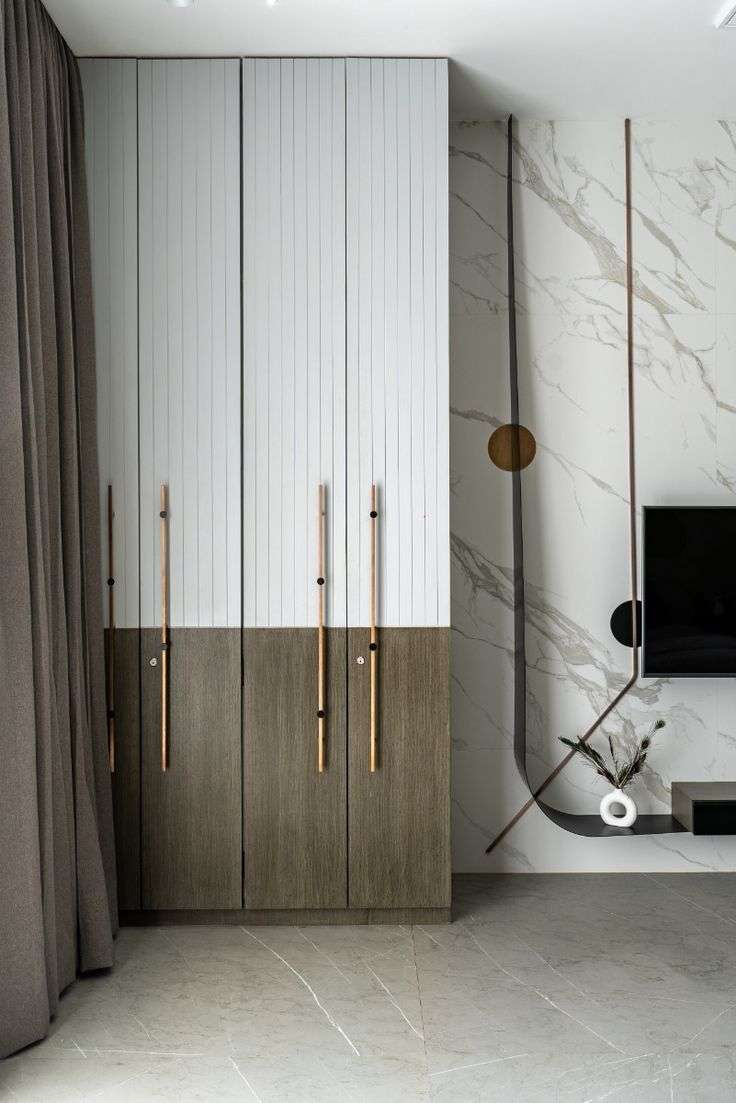 sleek wardrobe design for small space