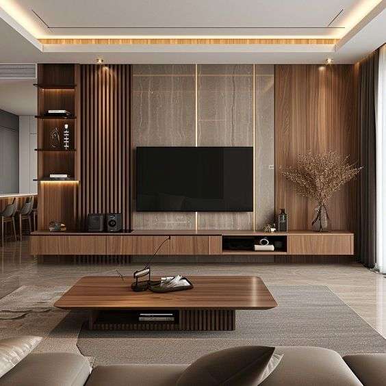 main hall tv unit design idea