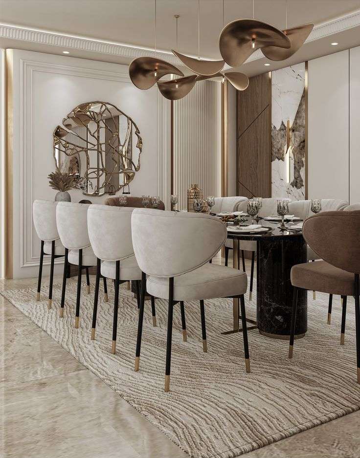 Luxury Dining Table mirror design Ideas
