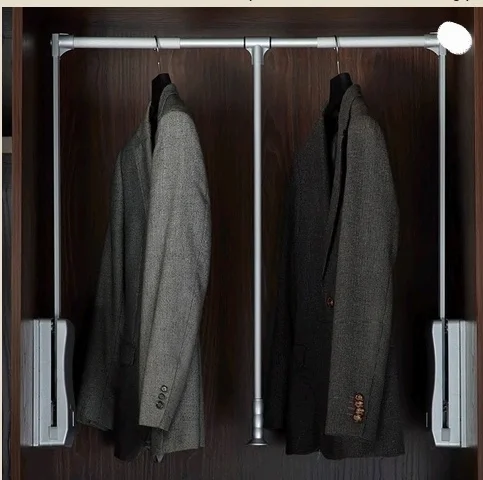 pull down cloth rail for wardrobe