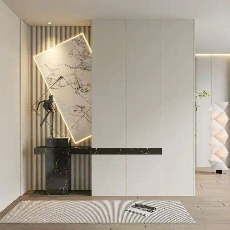entrance foyer design with storage
